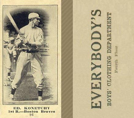 1916 Everybody's Ed. Konetchy #96 Baseball Card