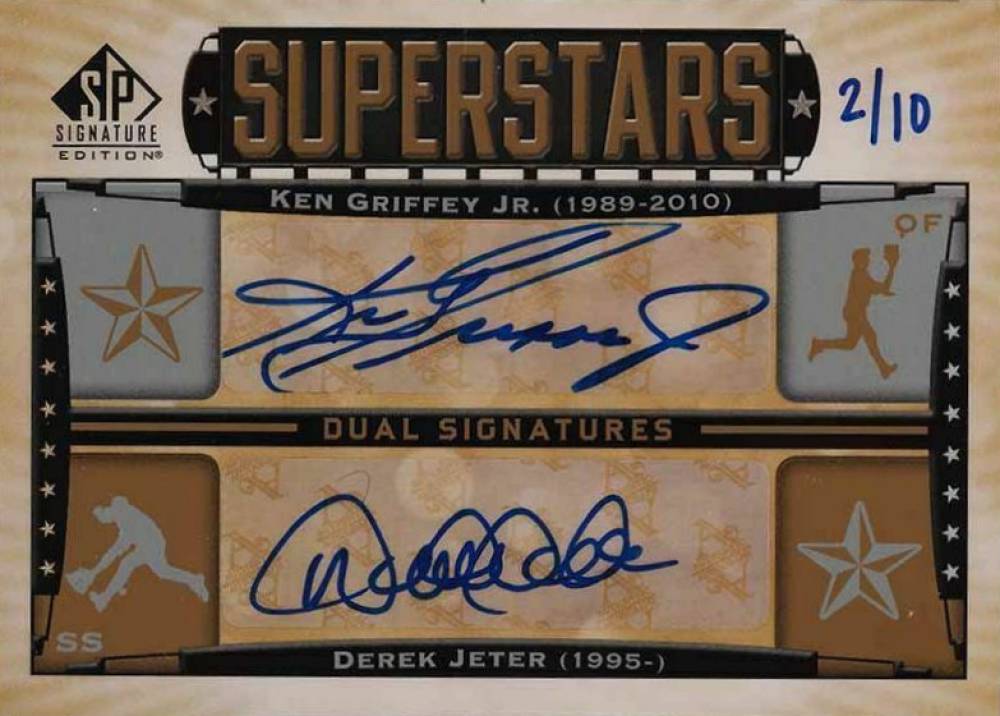 2012 SP Signature Superstars Signatures Dual Derek Jeter/Ken Griffey Jr. #GJ Baseball Card