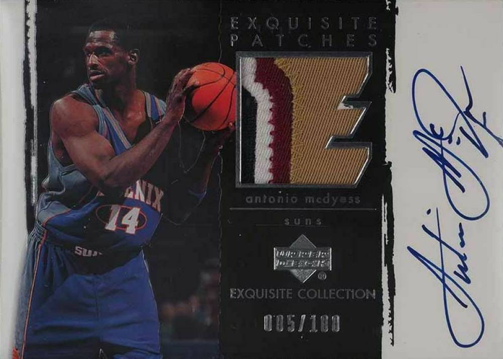 2003 Upper Deck Exquisite Collection Autograph Patches Antonio McDyess #AP-AM Basketball Card