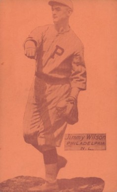 1926 Exhibit Postcard backs (1926-1929) Jimmy Wilson # Baseball Card
