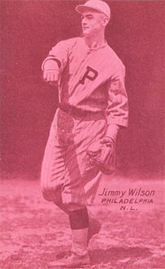 1926 Exhibit Postcard backs (1926-1929) Jimmy Wilson # Baseball Card