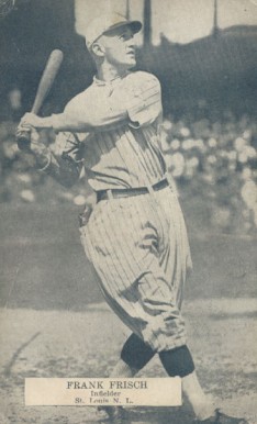 1926 Exhibit Postcard backs (1926-1929) Frank Frisch # Baseball Card