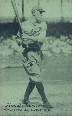 1926 Exhibit Postcard backs (1926-1929) Jim Bottomley # Baseball Card