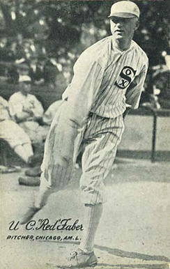 1921 Exhibits 1921 (Set 1) U. C. "Red" Faber # Baseball Card
