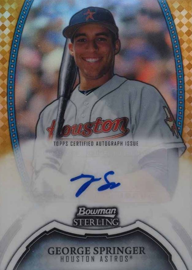 2011 Bowman Sterling Prospects Autographs George Springer #BSPGS Baseball Card