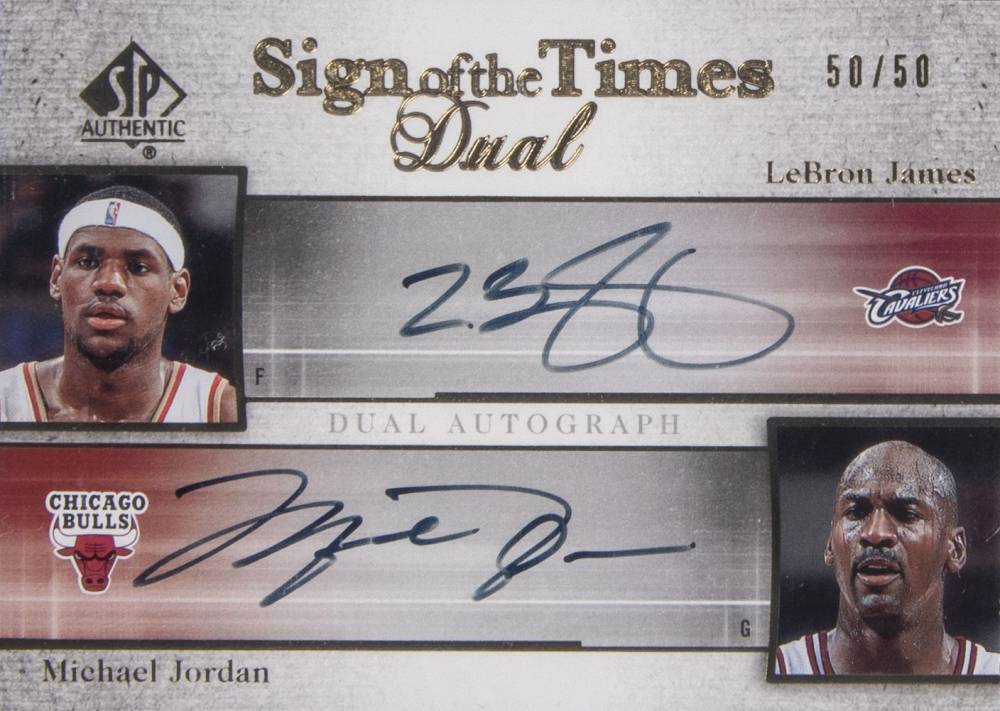 2005 SP Authentic Sign of the Times Dual Jordan/James #SD-JJ Basketball Card