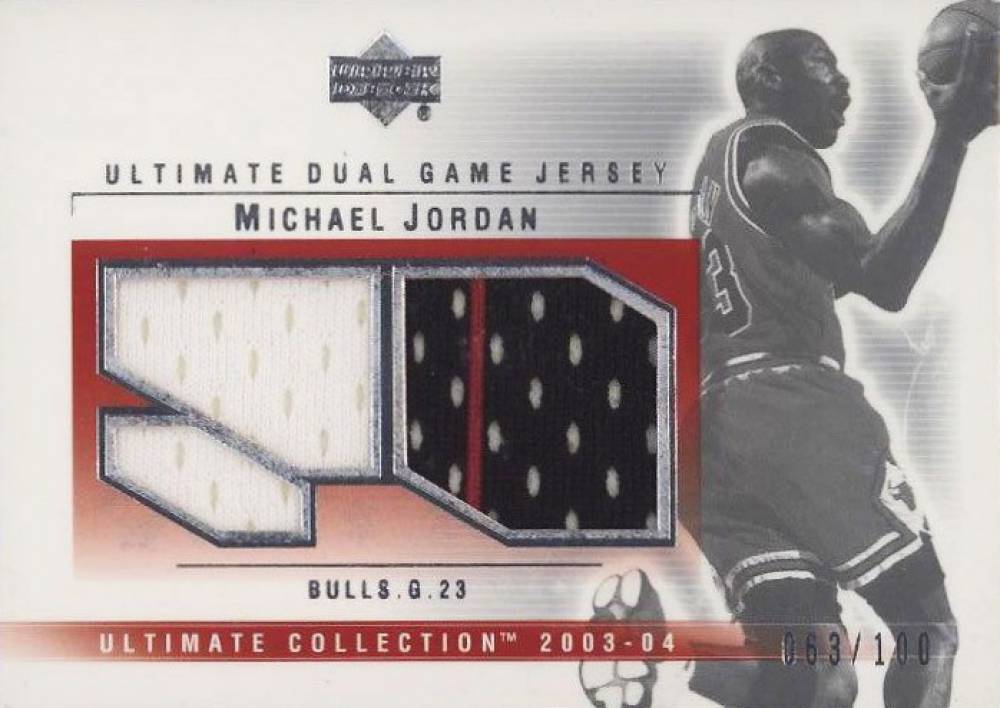2003 Ultimate Collection Dual Game Jersey Michael Jordan #MJ-2J Basketball Card
