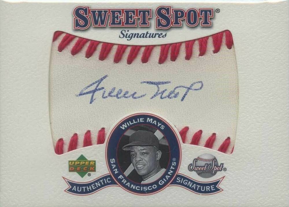 2001 Upper Deck Sweet Spot Signatures Willie Mays #S-WM Baseball Card