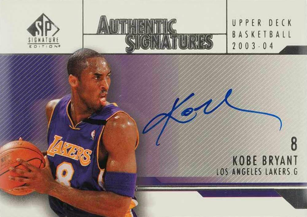 2003 SP Signature Authentic Signature Kobe Bryant #AS-KB Basketball Card