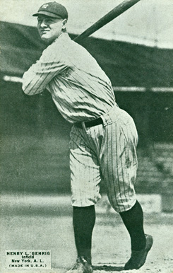 1925 Exhibits 1925 (Set 4) Henry L. Gehrig # Baseball Card