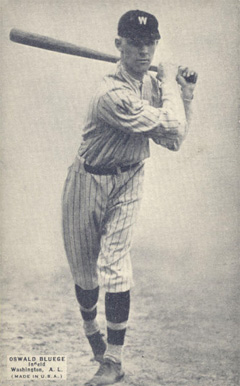 1925 Exhibits 1925 (Set 4) Oswald Bluege # Baseball Card