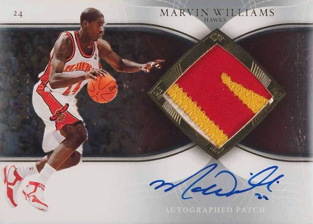 2006 Upper Deck Exquisite Collection Autographs Patches  Marvin Williams #AP-WI Basketball Card