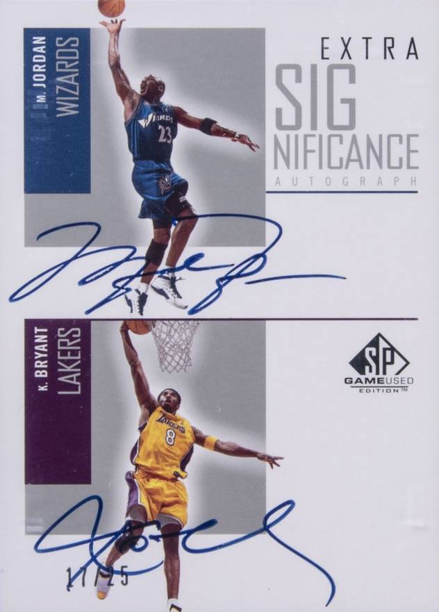 2002 SP Game Used Extra Significance Kobe Bryant/Michael Jordan #MJ/KB Basketball Card