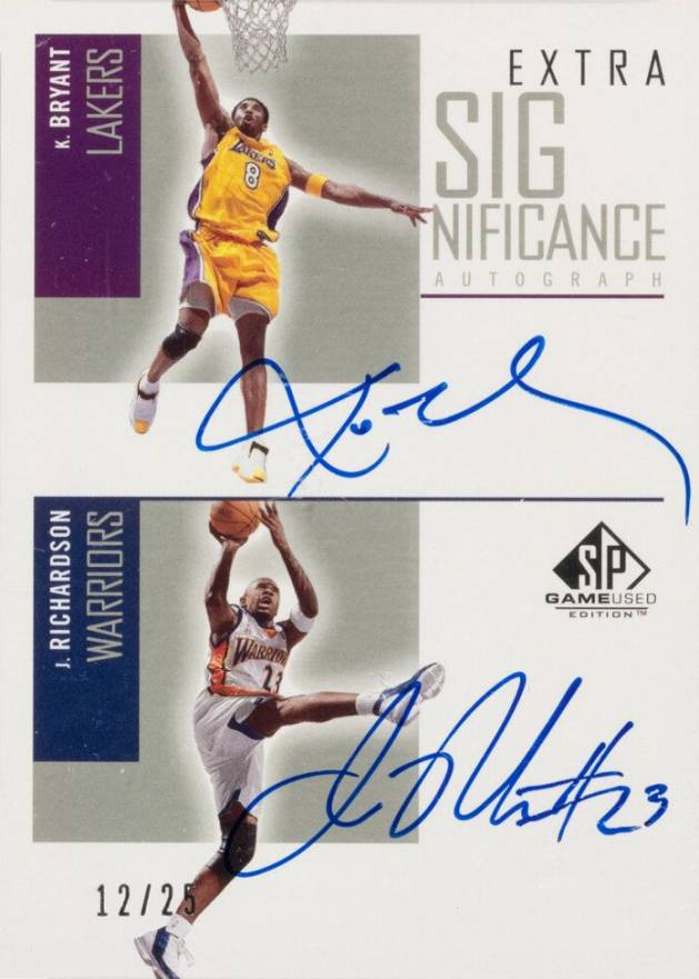 2002 SP Game Used Extra Significance Jason Richardson/Kobe Bryant #KB/JR Basketball Card