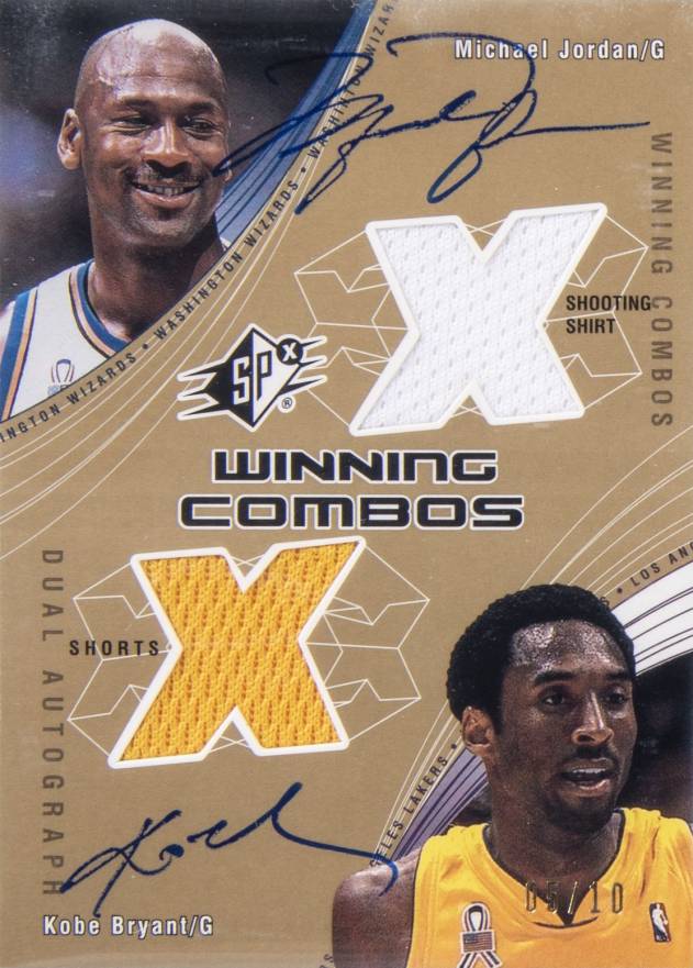 2002 SPx Winning Combos Michael Jordan/Kobe Bryant #MJ/KB-A Basketball Card
