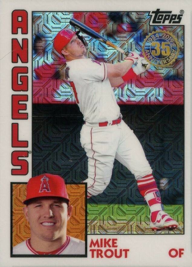 2019 Topps Silver Pack 1984 Chrome Promo  Mike Trout #2 Baseball Card