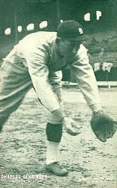 1927 Exhibits (Green Tint ; Set 6) Charles Gehringer # Baseball Card