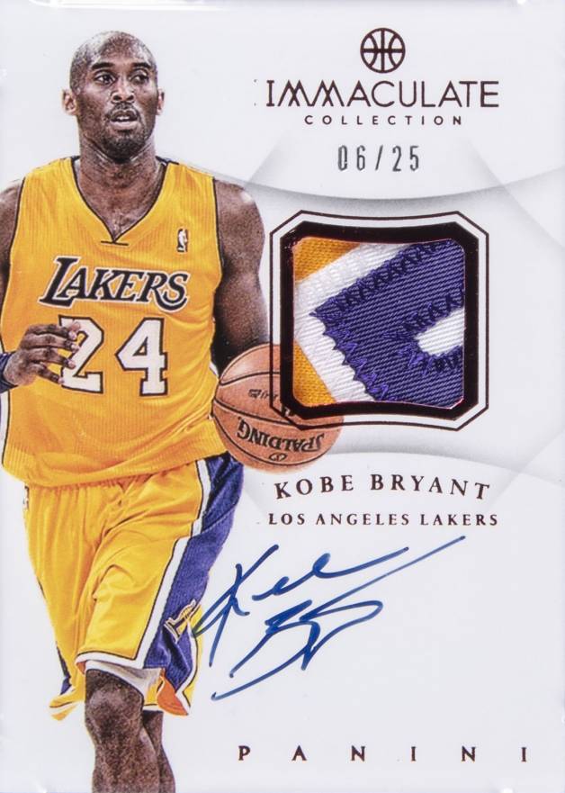 2012 Panini Immaculate Collection Autograph Patch Kobe Bryant #AP-KB Basketball Card