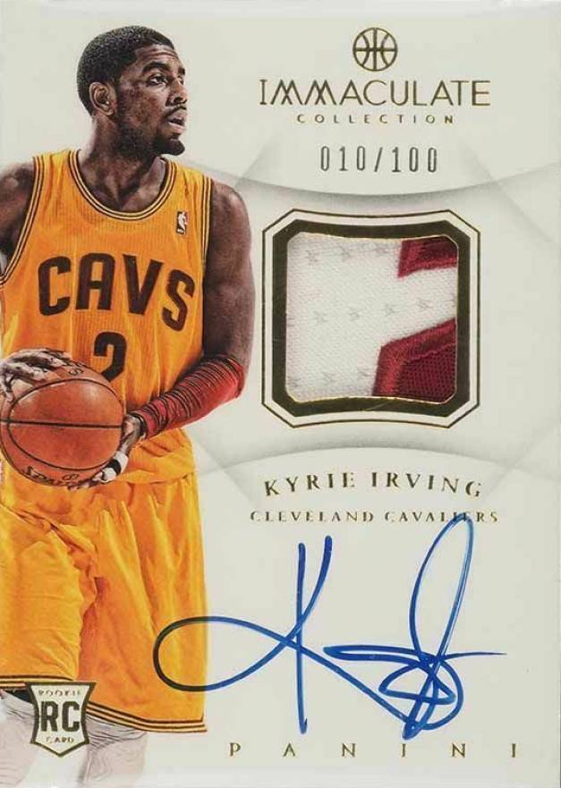 2012 Panini Immaculate Collection Autograph Patch Kyrie Irving #AP-KI Basketball Card