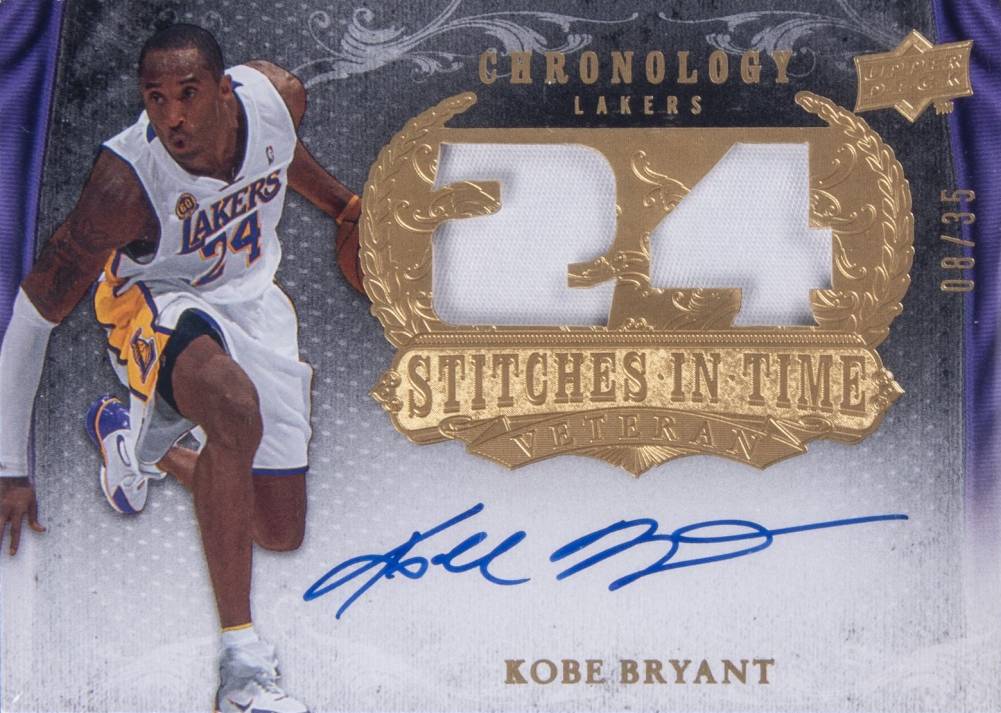 2007 Upper Deck Chronology Stitches in Time Kobe Bryant #KB Basketball Card