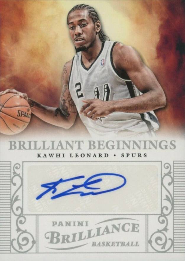 2012 Panini Brilliance Brilliant Beginnings Autographs Kawhi Leonard #37 Basketball Card