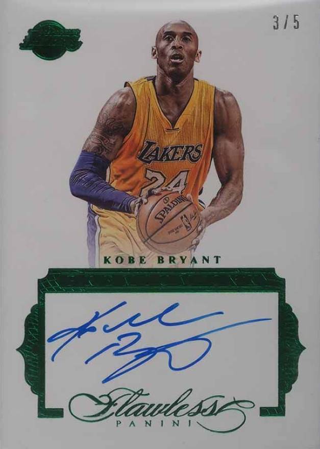 2015 Panini Flawless Premium Ink  Kobe Bryant #PI-KB Basketball Card