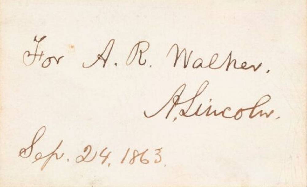 1990 Autographs Abraham Lincoln # Non-Sports Card