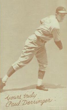 1939 Exhibits Salutation Paul Derringer # Baseball Card