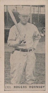 1928 Harrington's Ice Cream Rogers Hornsby #13 Baseball Card