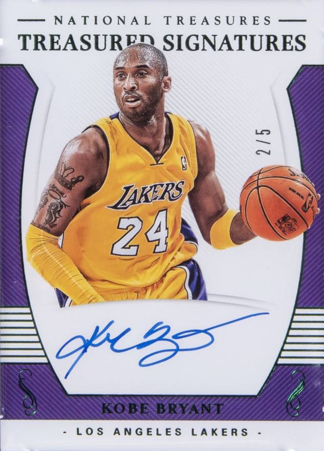 2018 Panini National Treasures Treasured Signatures Kobe Bryant #KBR Basketball Card
