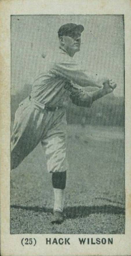 1928 Sweetman Hack Wilson #25 Baseball Card