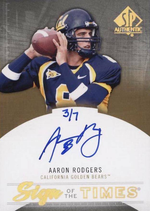 2013 SP Authentic Sign of the Times Aaron Rodgers #ST-AR Football Card