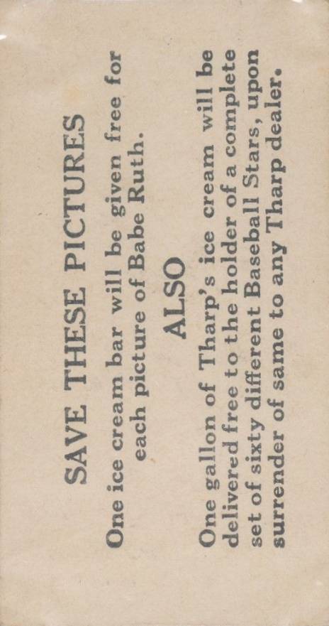 1928 Tharp's Ice Cream Hack Wilson #25 Baseball Card
