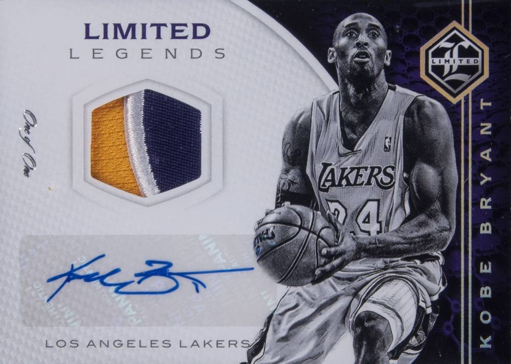 2016 Panini Limited Limited Legends Jersey Autographs Kobe Bryant #LLJKB Basketball Card