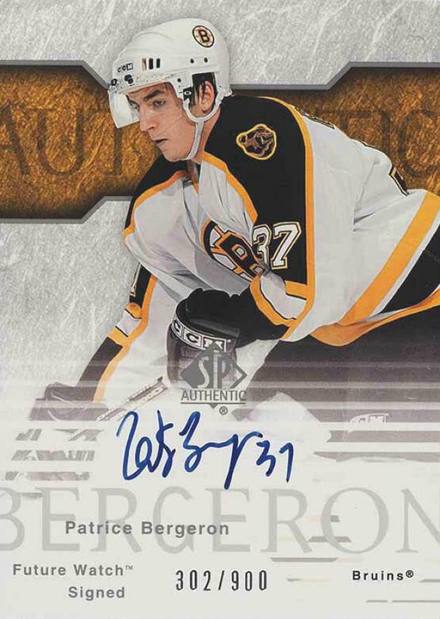 2003 SP Authentic Patrice Bergeron #146 Hockey Card