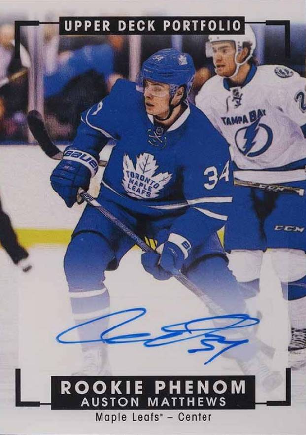 2015 Upper Deck Portfolio Autographs Auston Matthews #353 Hockey Card