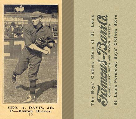 1916 Famous & Barr Co. Geo. A. Davis, Jr. #45 Baseball Card