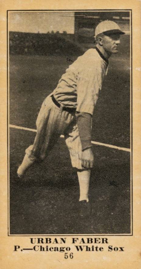 1916 Famous & Barr Co. Urban Faber #56 Baseball Card