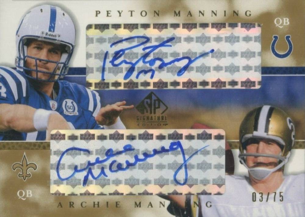 2003 SP Signature Dual Signatures Manning/Manning #PM/AM Football Card
