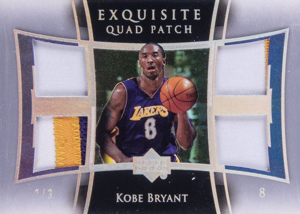 2004  UD Exquisite Collection Quad Patch Kobe Bryant #E4PKB Basketball Card