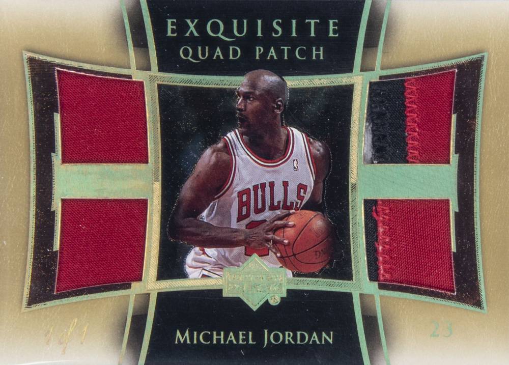 2004  UD Exquisite Collection Quad Patch Michael Jordan #E4PMJ2 Basketball Card