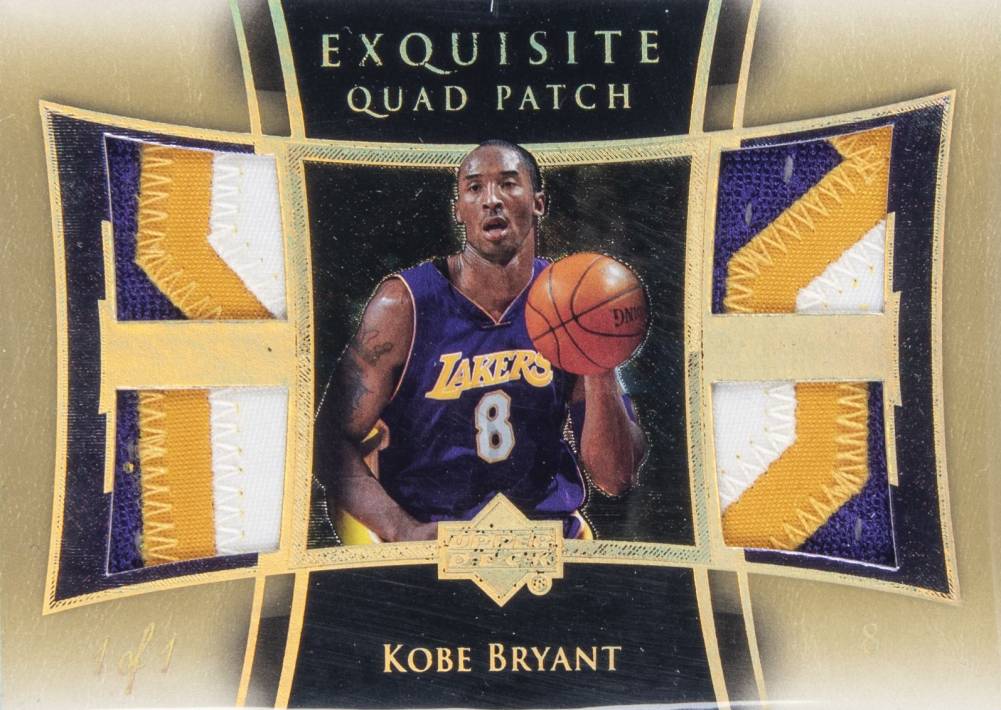 2004  UD Exquisite Collection Quad Patch Kobe Bryant #E4PKB Basketball Card