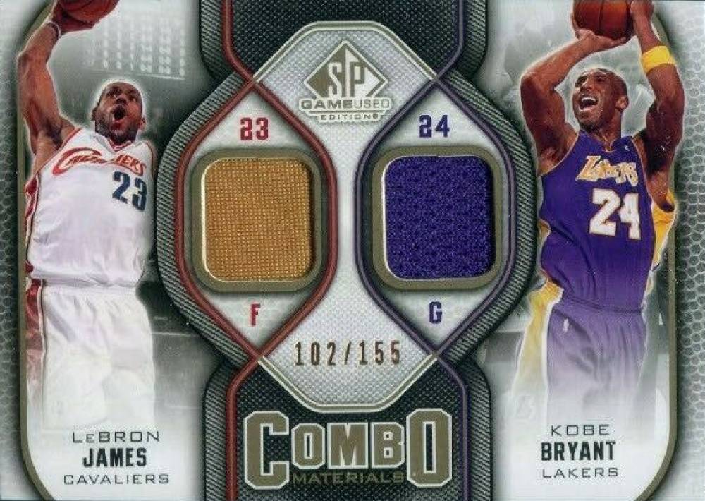 2009 SP Game Used Combo Materials Kobe Bryant/LeBron James #CM-BJ Basketball Card