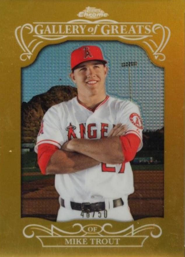 2015 Topps Chrome Gallery of Greats Mike Trout #GGR8 Baseball Card