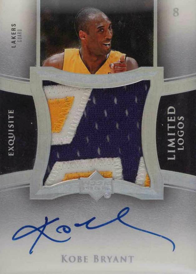 2004 Upper Deck Exquisite Collection Limited Logos Autograph Patch Kobe Bryant #LL-KB1 Basketball Card