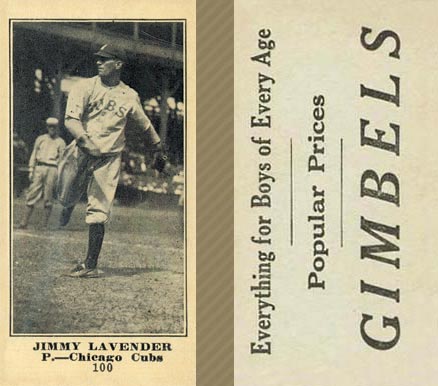 1916 Gimbels Jimmy Lavender #100 Baseball Card