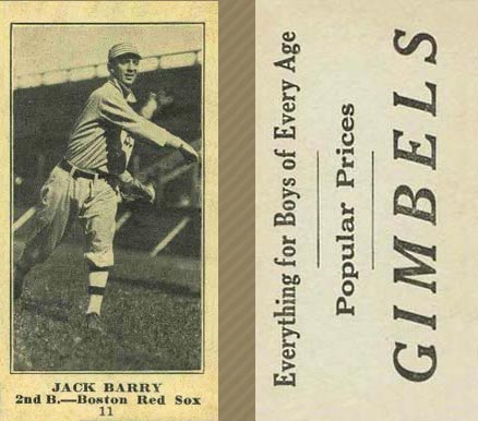1916 Gimbels Jack Barry #11 Baseball Card