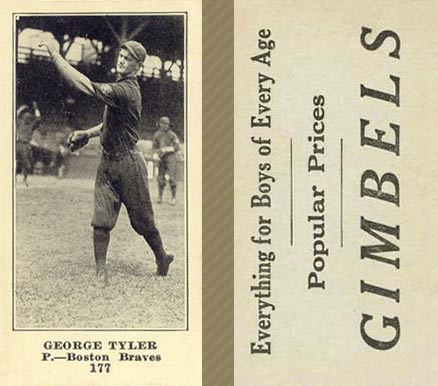 1916 Gimbels Jim Scott #158 Baseball Card