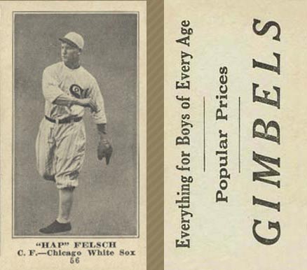 1916 Gimbels Hap Felsch #56 Baseball Card