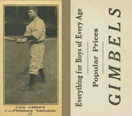 1916 Gimbels Geo. Gibson #68 Baseball Card